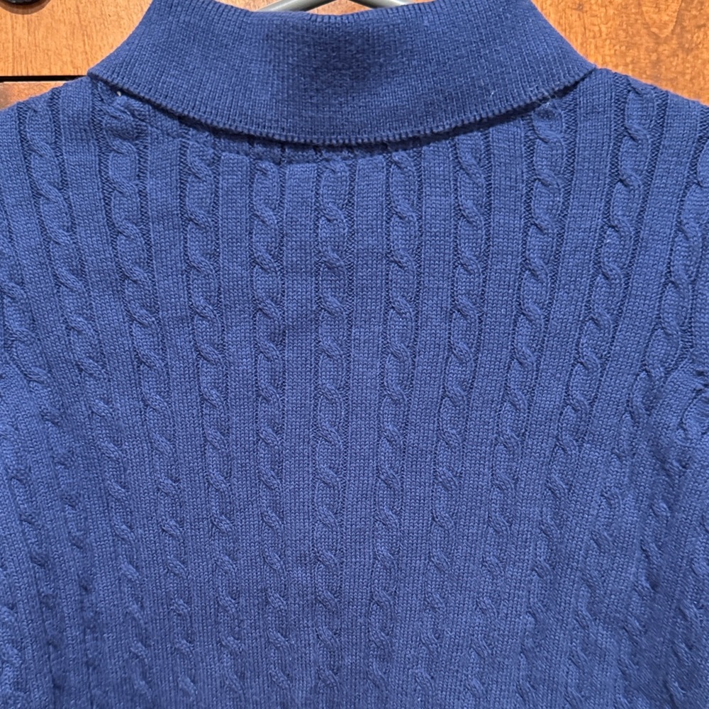 Gymboree Dark Blue Cable Knit Polo - Picture 7 of 7